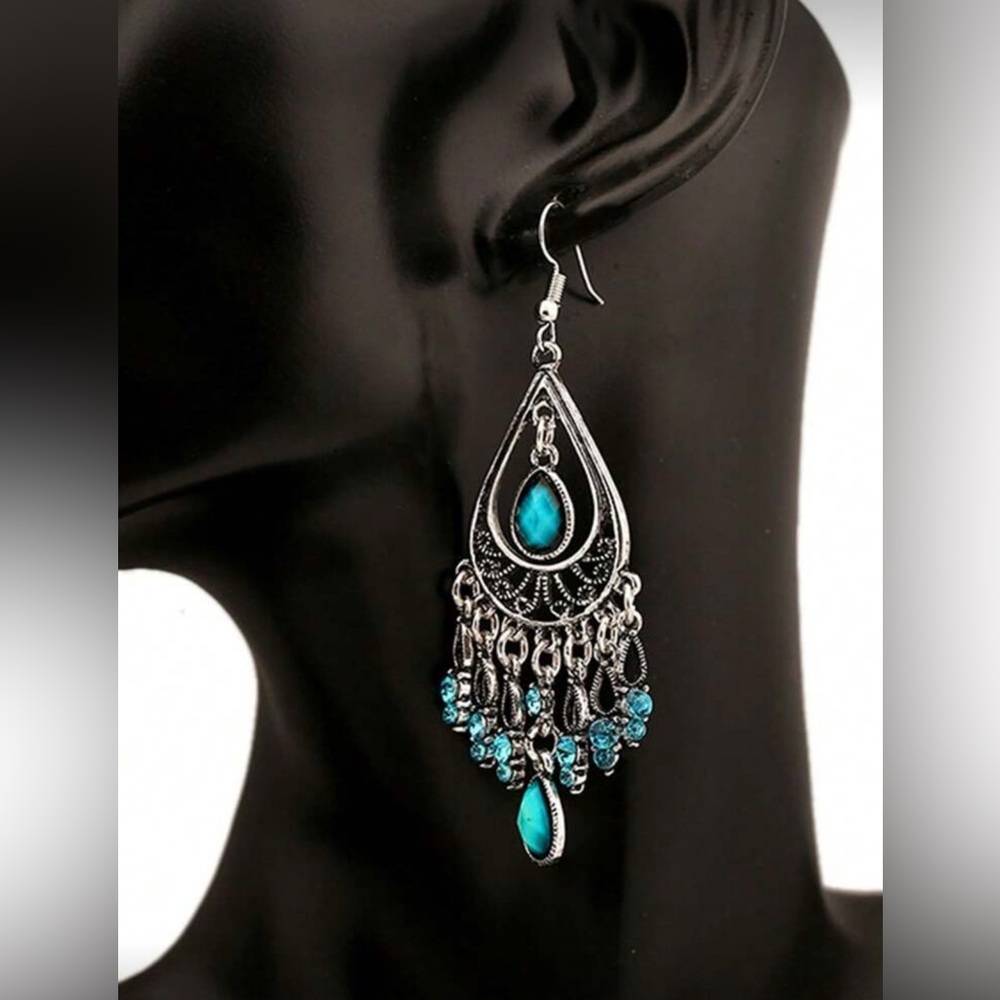 Bohemian Style Chandelier Earrings - Picture 2 of 3